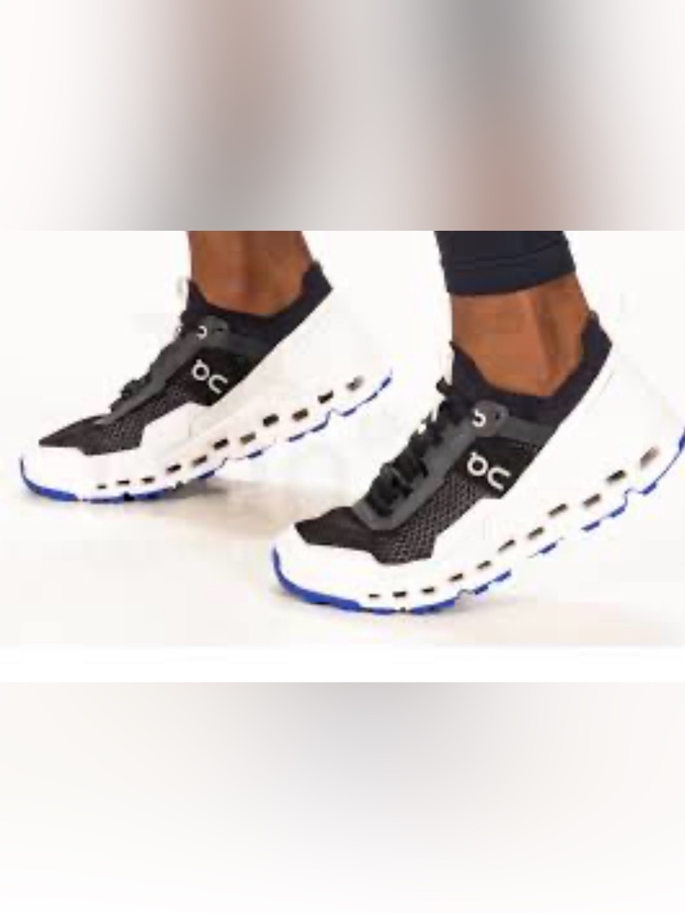 On Running Black, White and Blue Men's Cloud-Style Sneakers